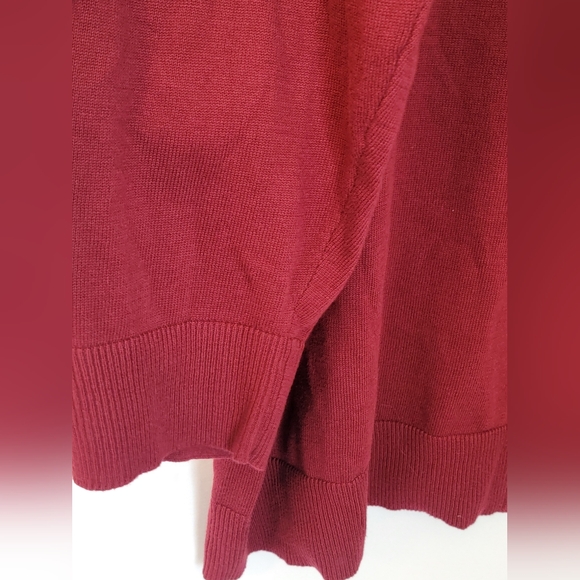 NWT Catherines Deep Burgandy Red Cardigan Sweater Size 3X - Picture 3 of 8
